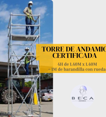 4h 1,50m x 1,40m + 1m de barandilla