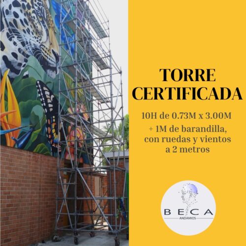 10h 0,73m x 3m + 1m de barandilla